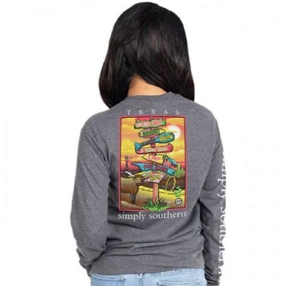 TEXAS Simply Southern State Shirt - Picture 1 of 8